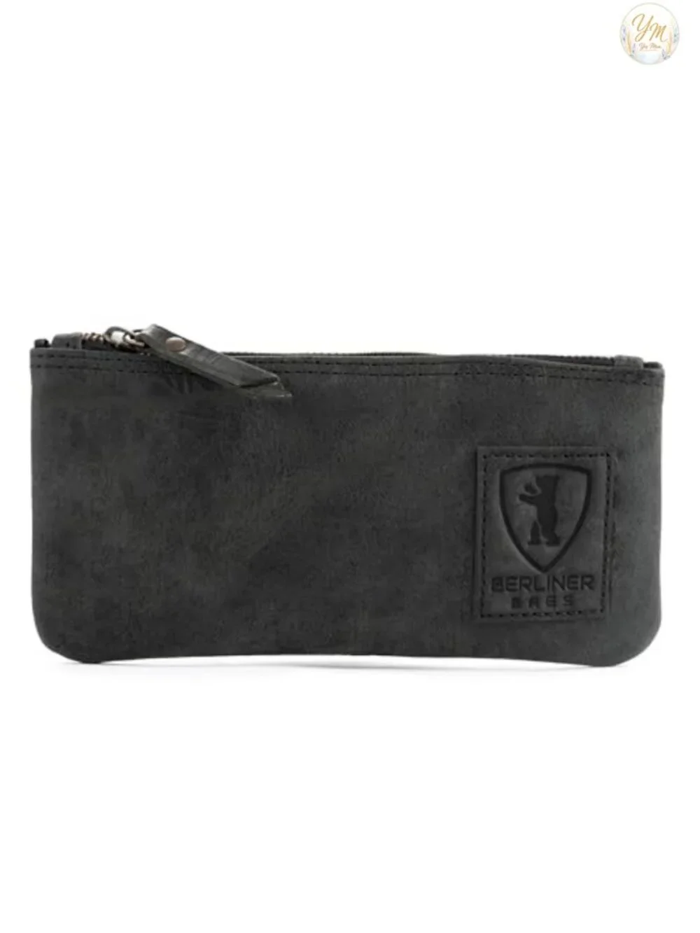 Genuine Leather Pencil Case Pouch Zip Pen Holder Organizer